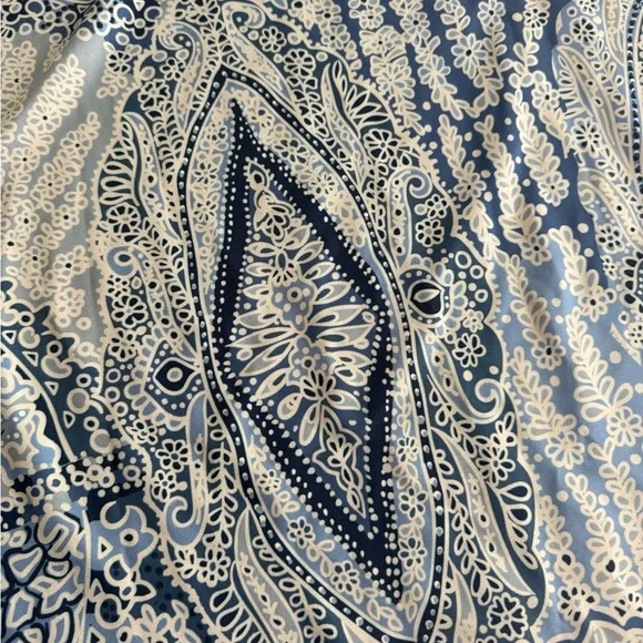 Gretchen Scott blue Paisley three-quarter length sleeve shirt dress - Picture 6 of 6